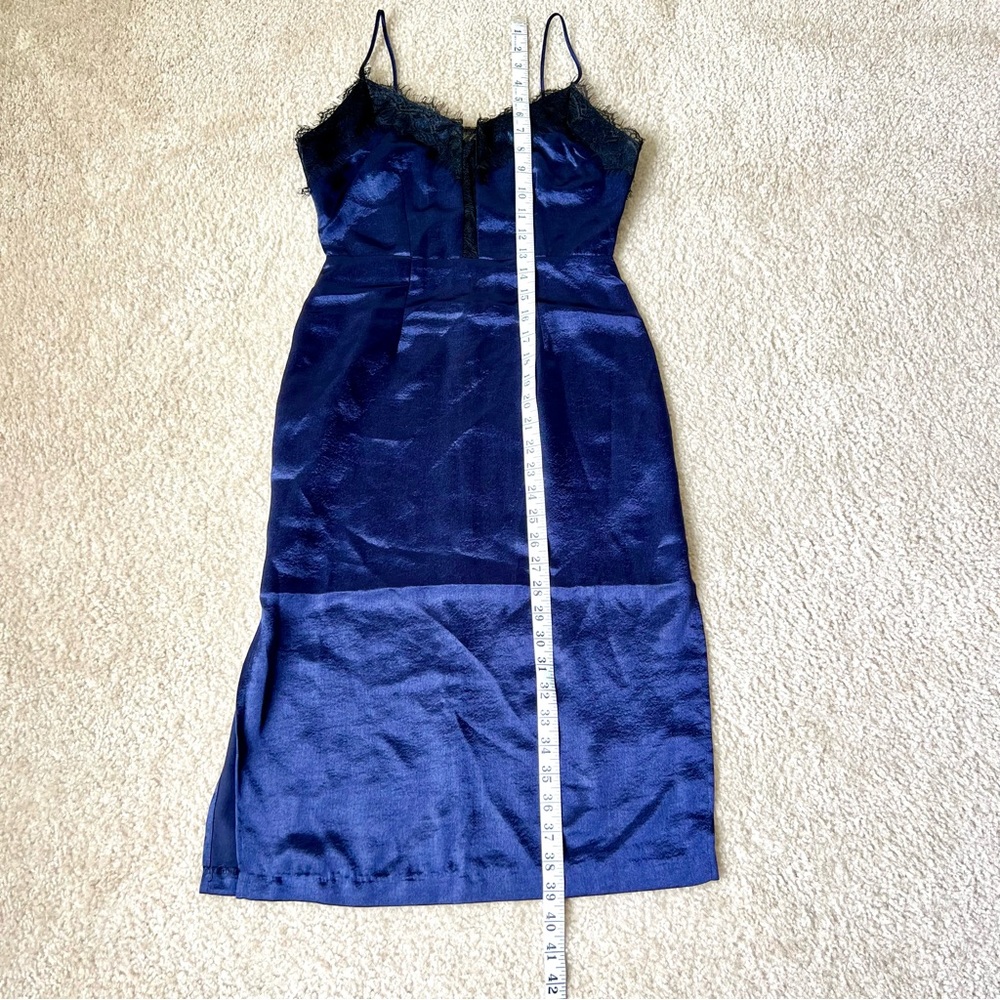 ANTHROPOLOGIE LUMIERE Lace Accented Midi Sheath Slip Dress—SZ. XS - Picture 10 of 14